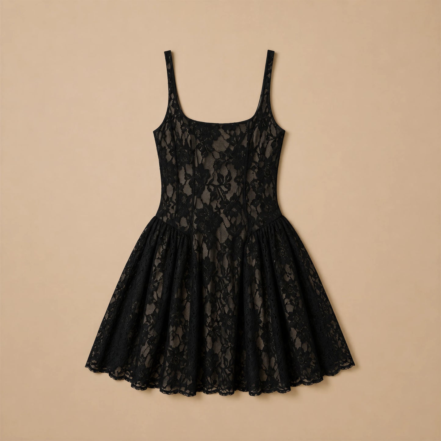 Robe en Dentelle Fine à Fines Bretelles Bono