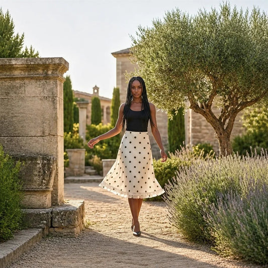 Jupe Évasée à Pois Rétro Cassandra