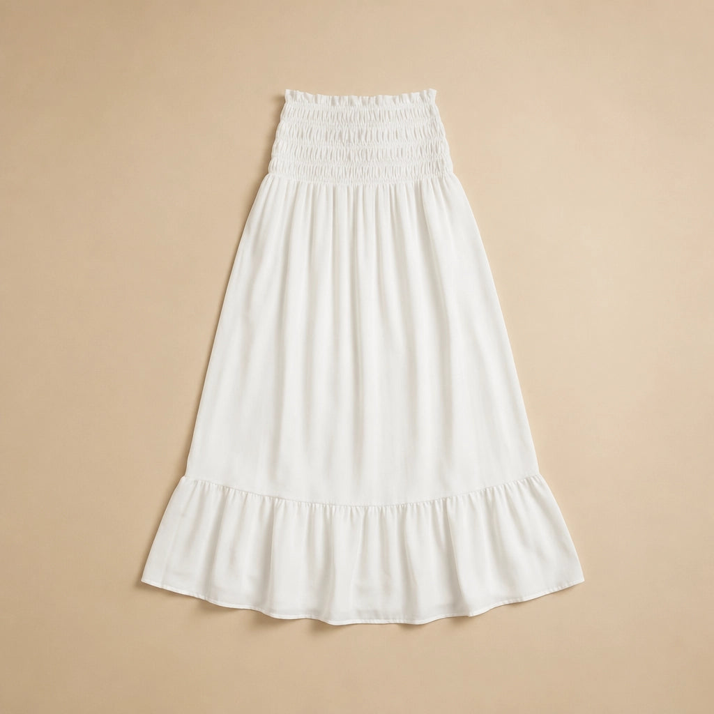 Robe-Jupe Blanche Ajustée Transformable Malnati