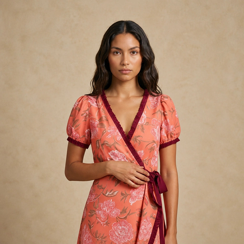 Robe Longue Bohème en Voile Imprimé Luana