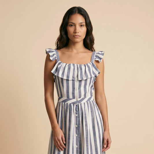Robe Longue à Rayures Bianca