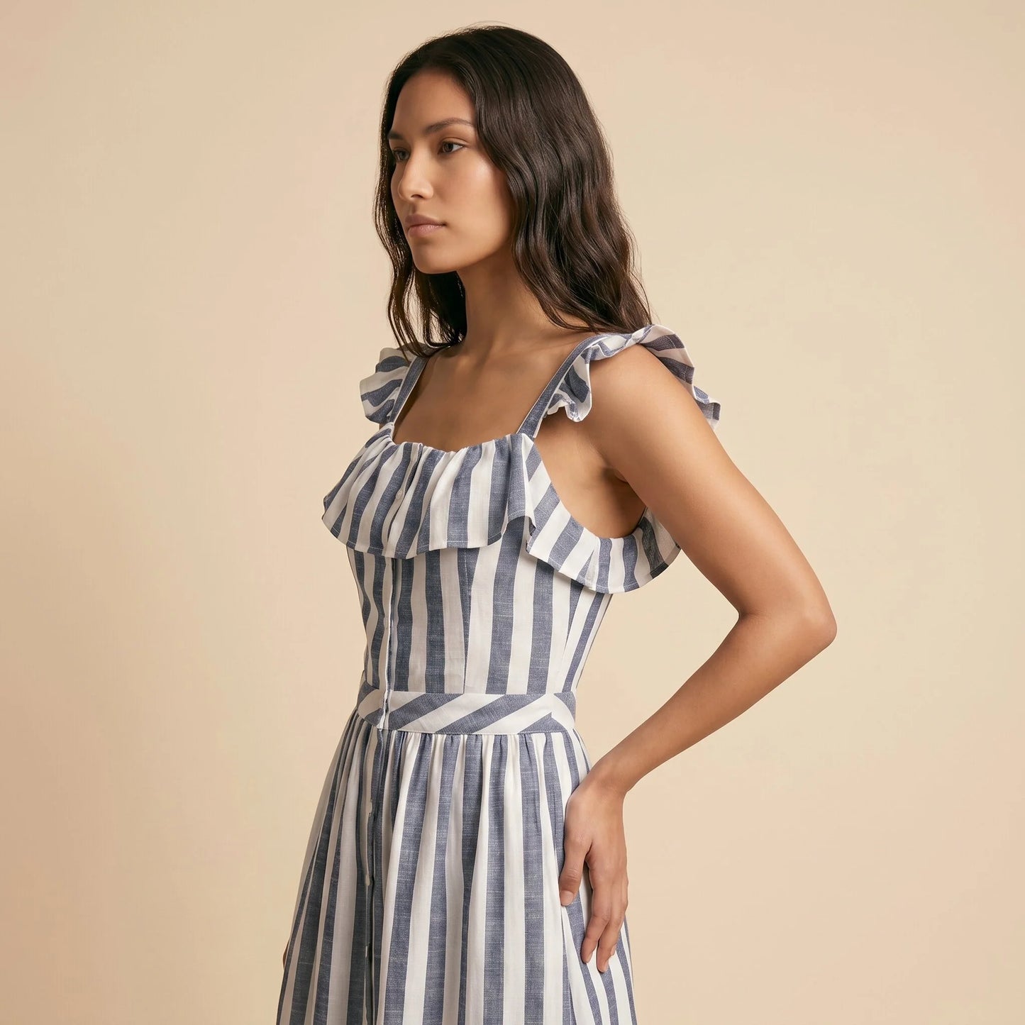 Robe Longue à Rayures Bianca