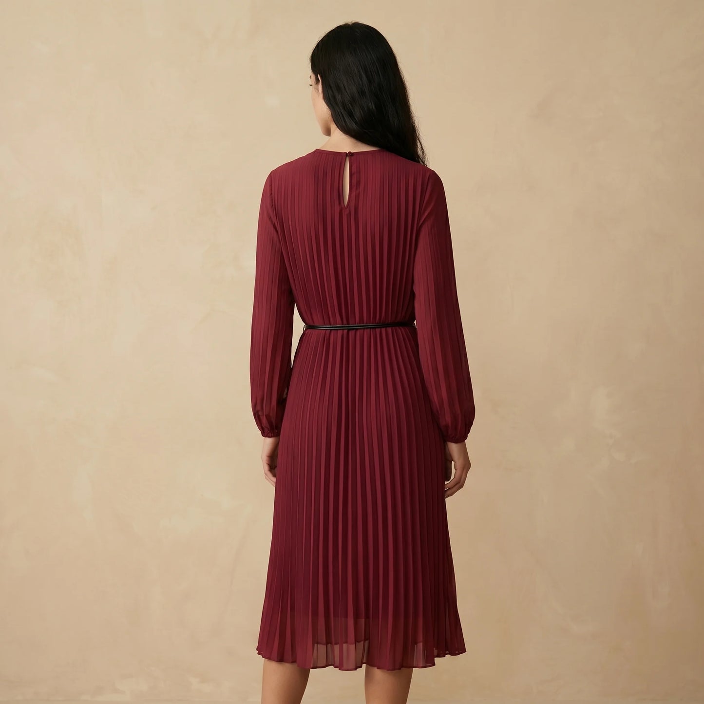 Robe Longue Plissée Aria