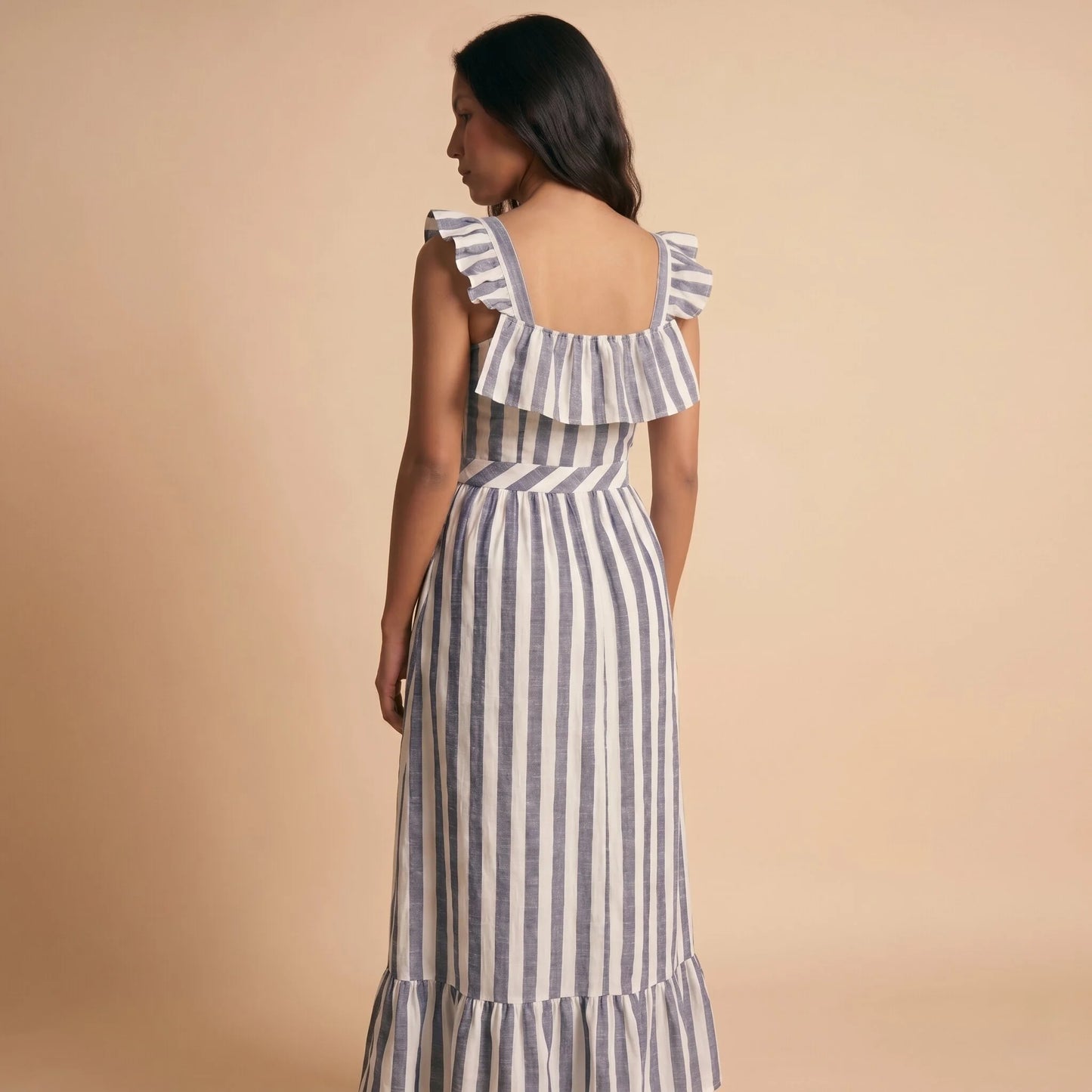 Robe Longue à Rayures Bianca