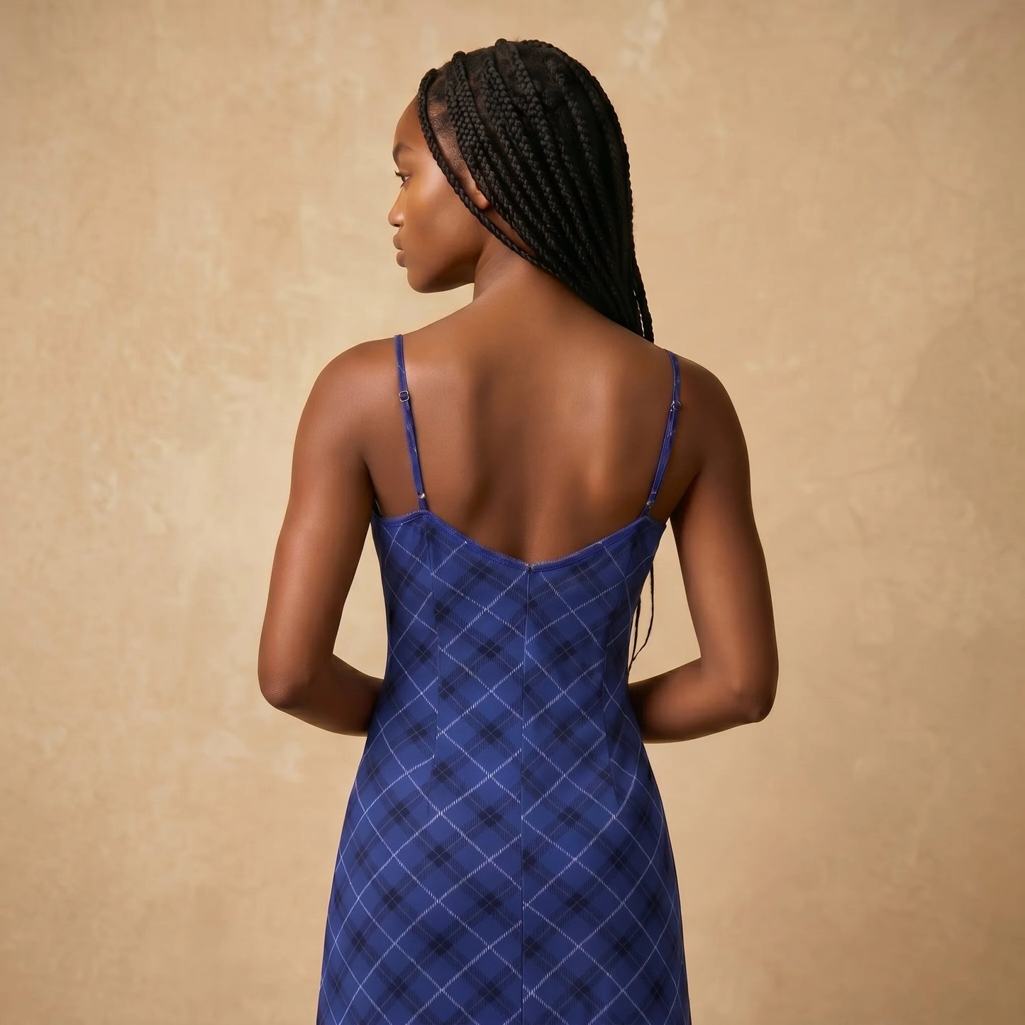 Robe Midi Imprimé Tartan Mucci