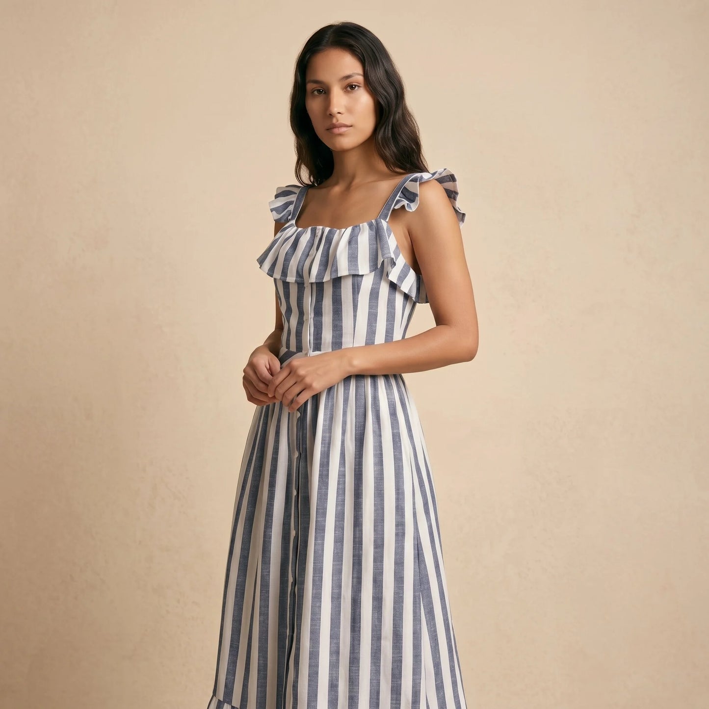 Robe Longue à Rayures Bianca