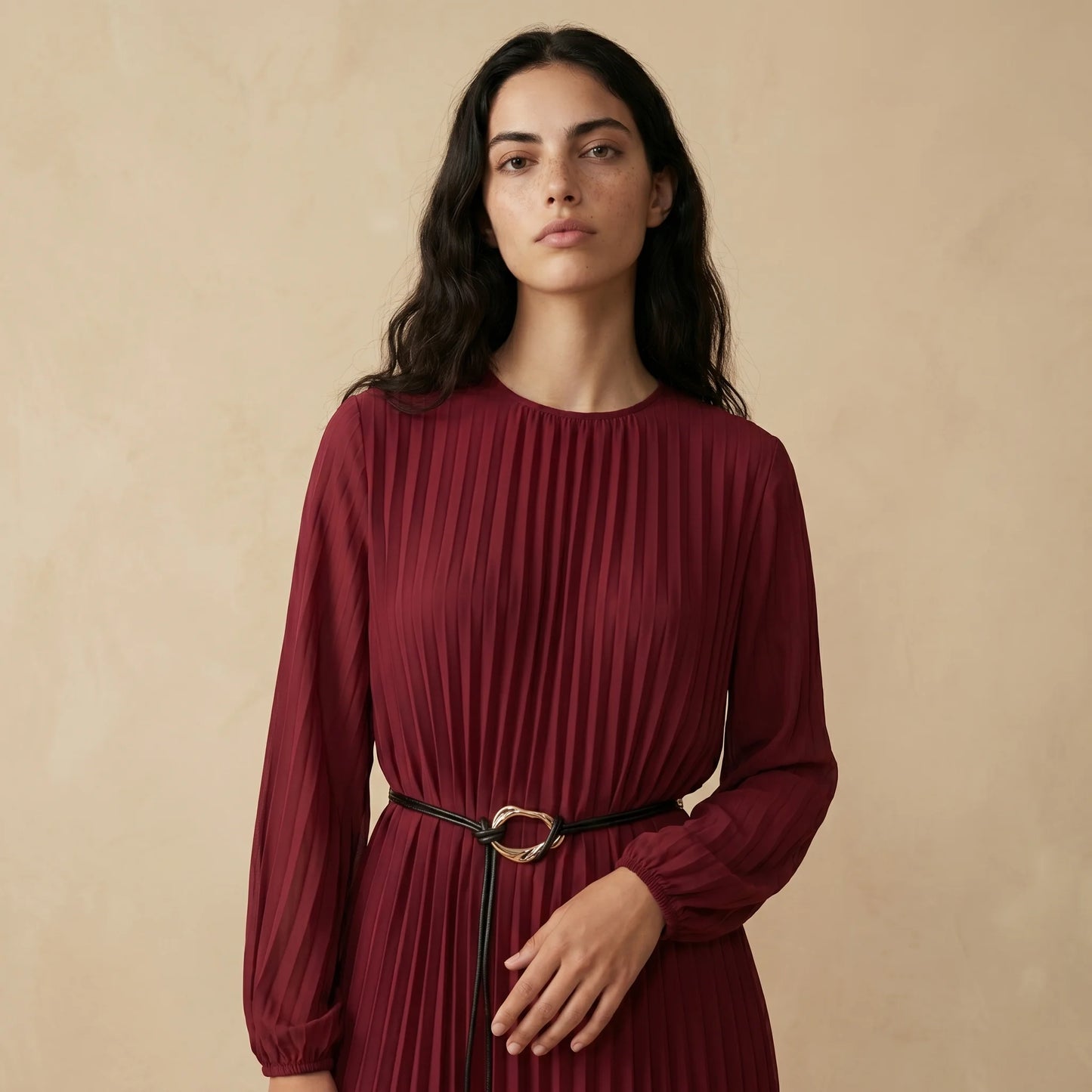 Robe Longue Plissée Aria