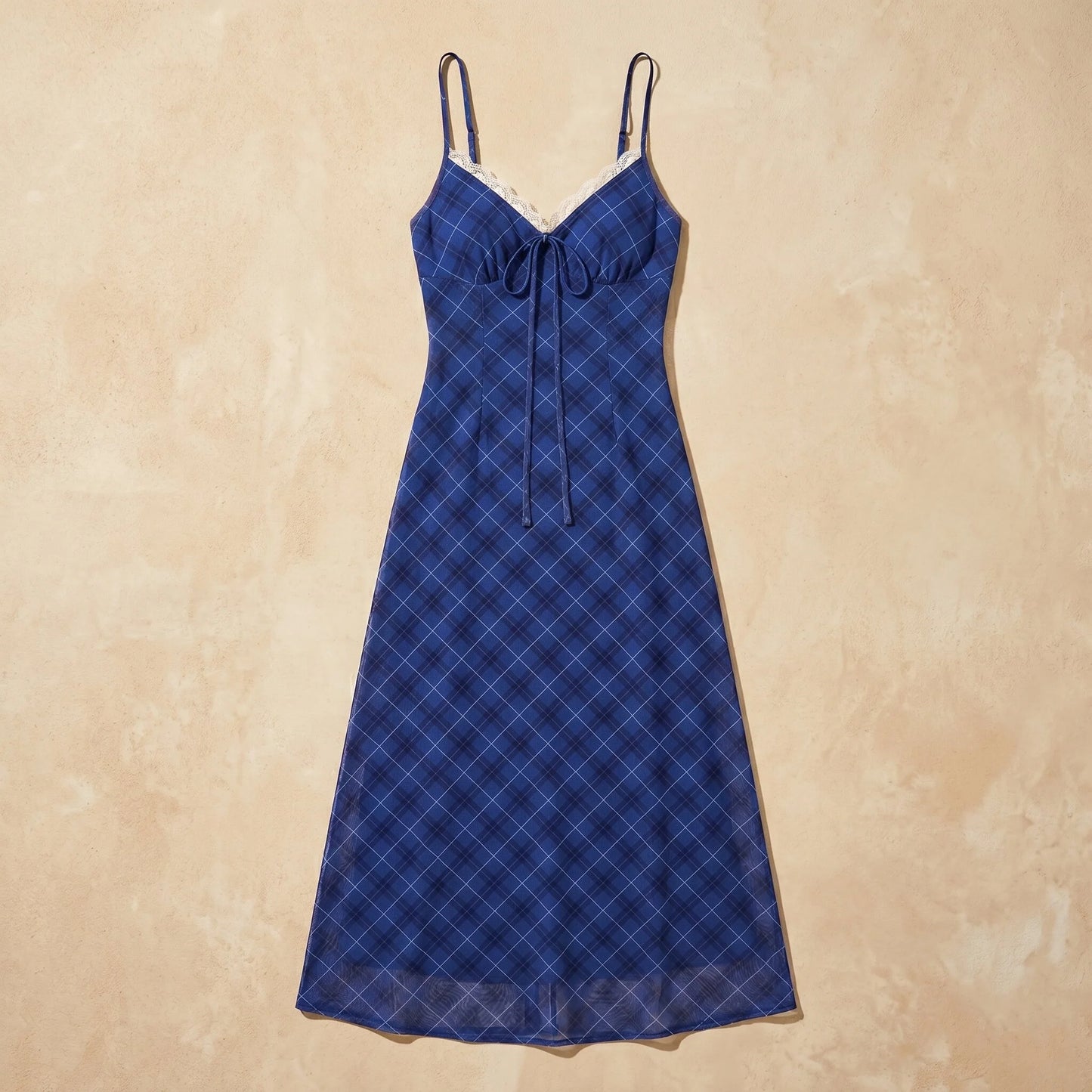 Robe Midi Imprimé Tartan Mucci
