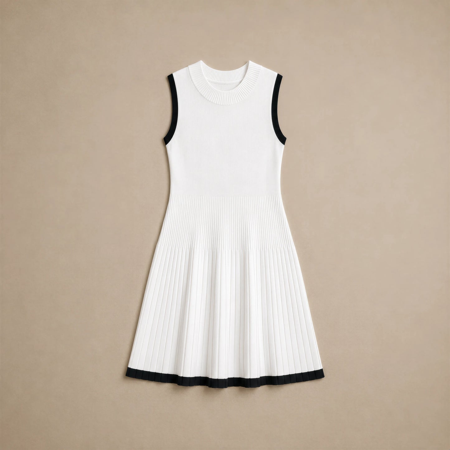 Robe en Maille Plissée Costanza
