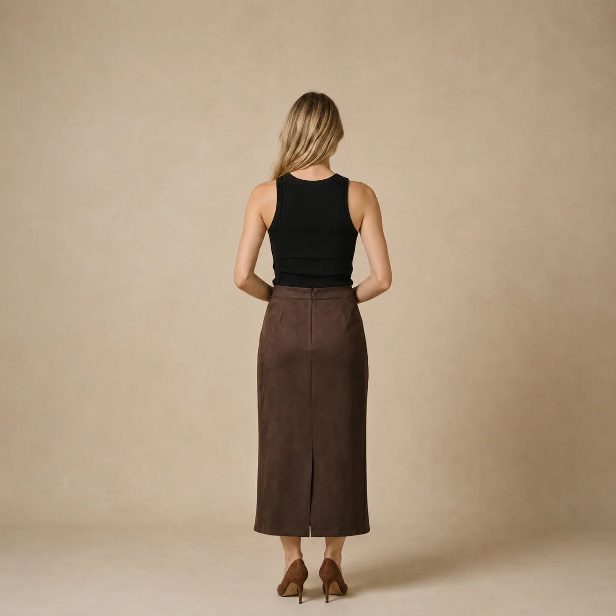 Jupe Crayon Longue Minimaliste Valeriana