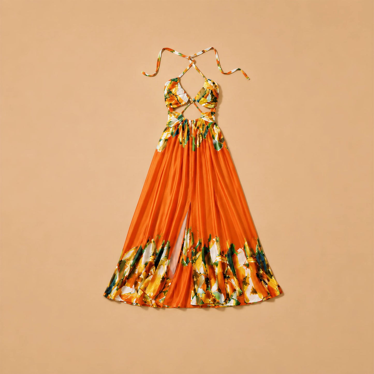 Robe Longue Fluide à Imprimé Graphique Lagana