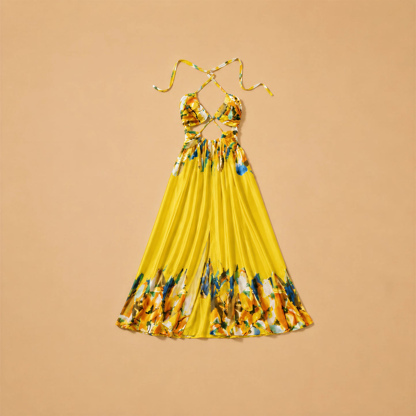 Robe Longue Fluide à Imprimé Graphique Lagana