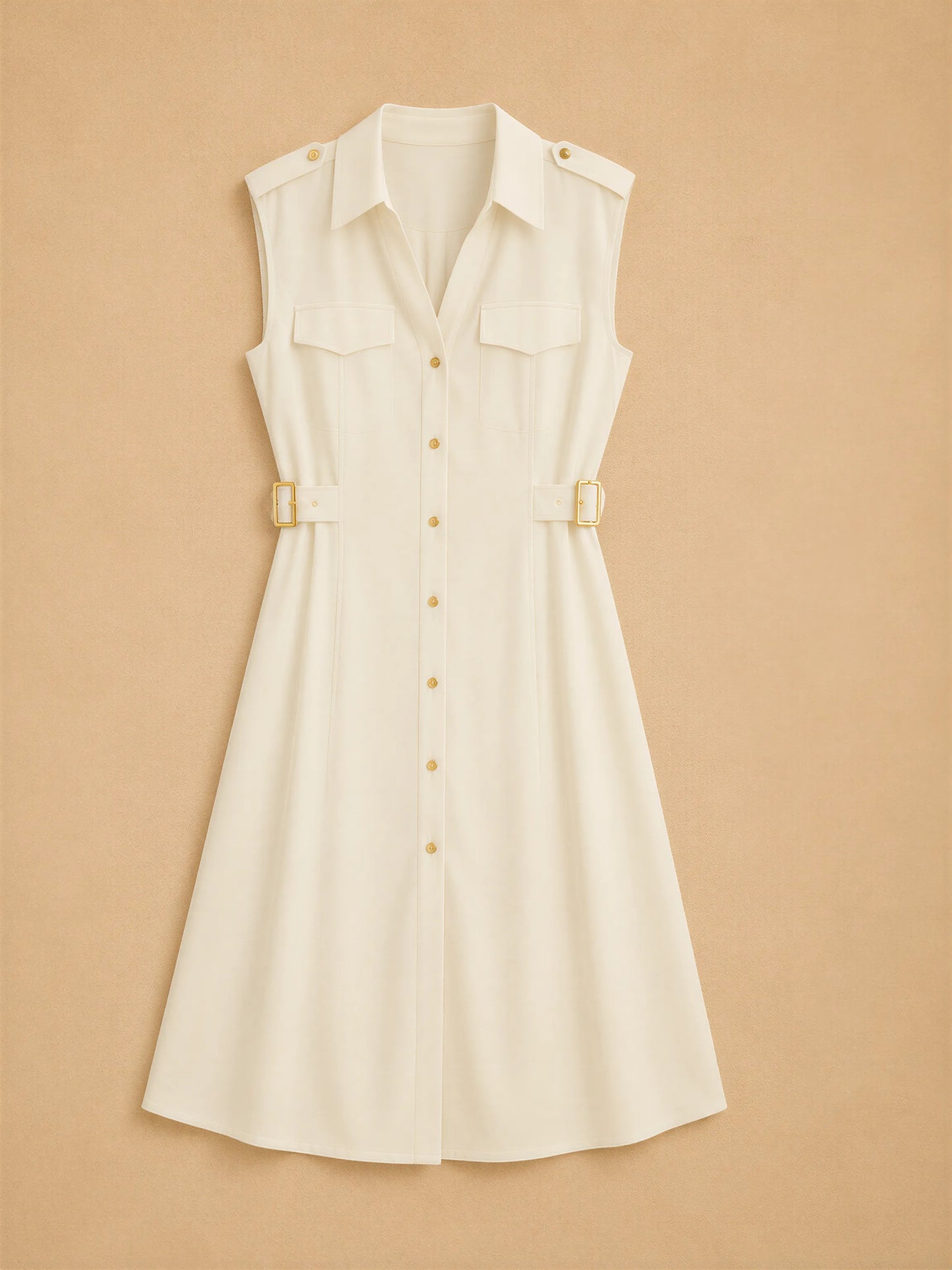 Robe Chemise Midi Coupe Singulière Ninfa