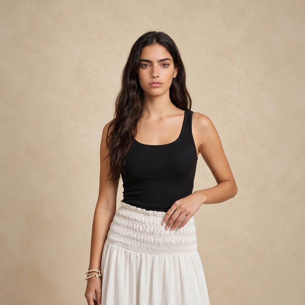 Robe-Jupe Blanche Ajustée Transformable Malnati