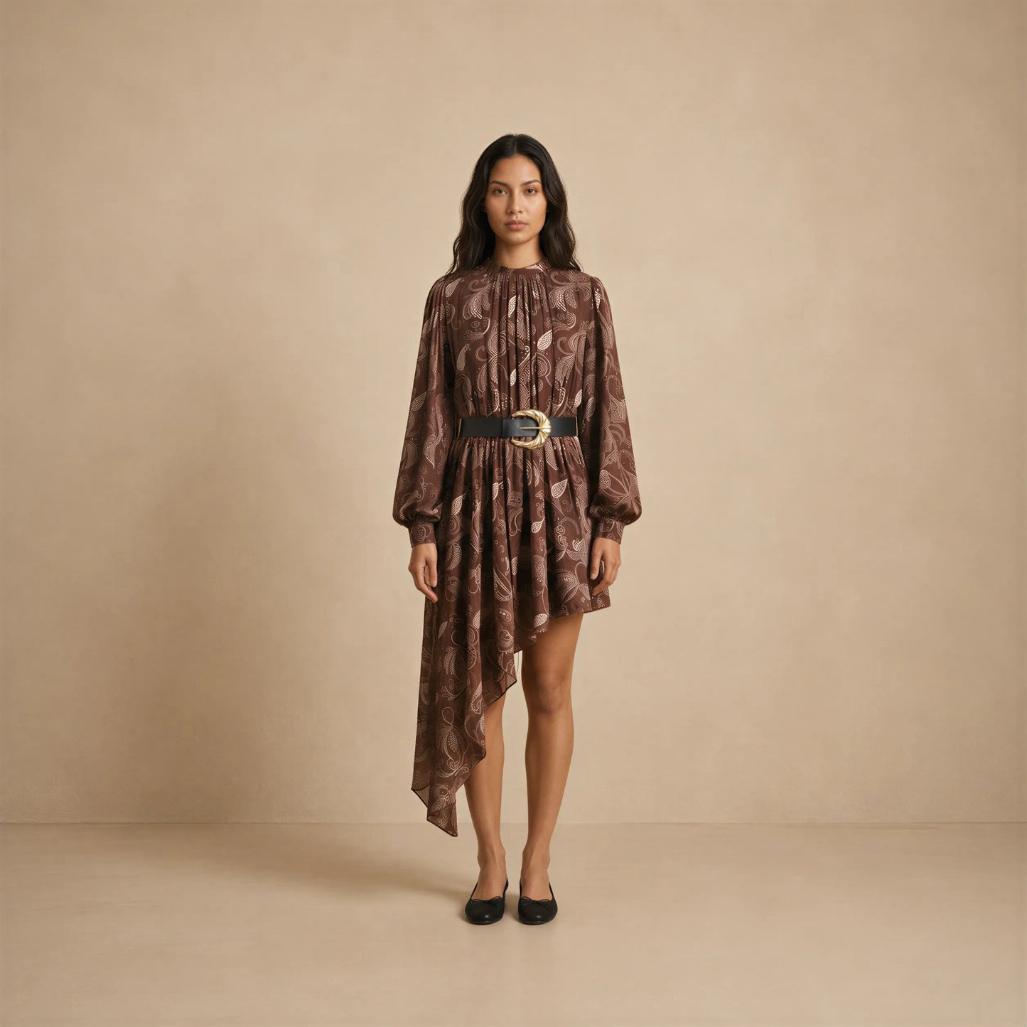 Robe Asymétrique Courte Fluide Eva