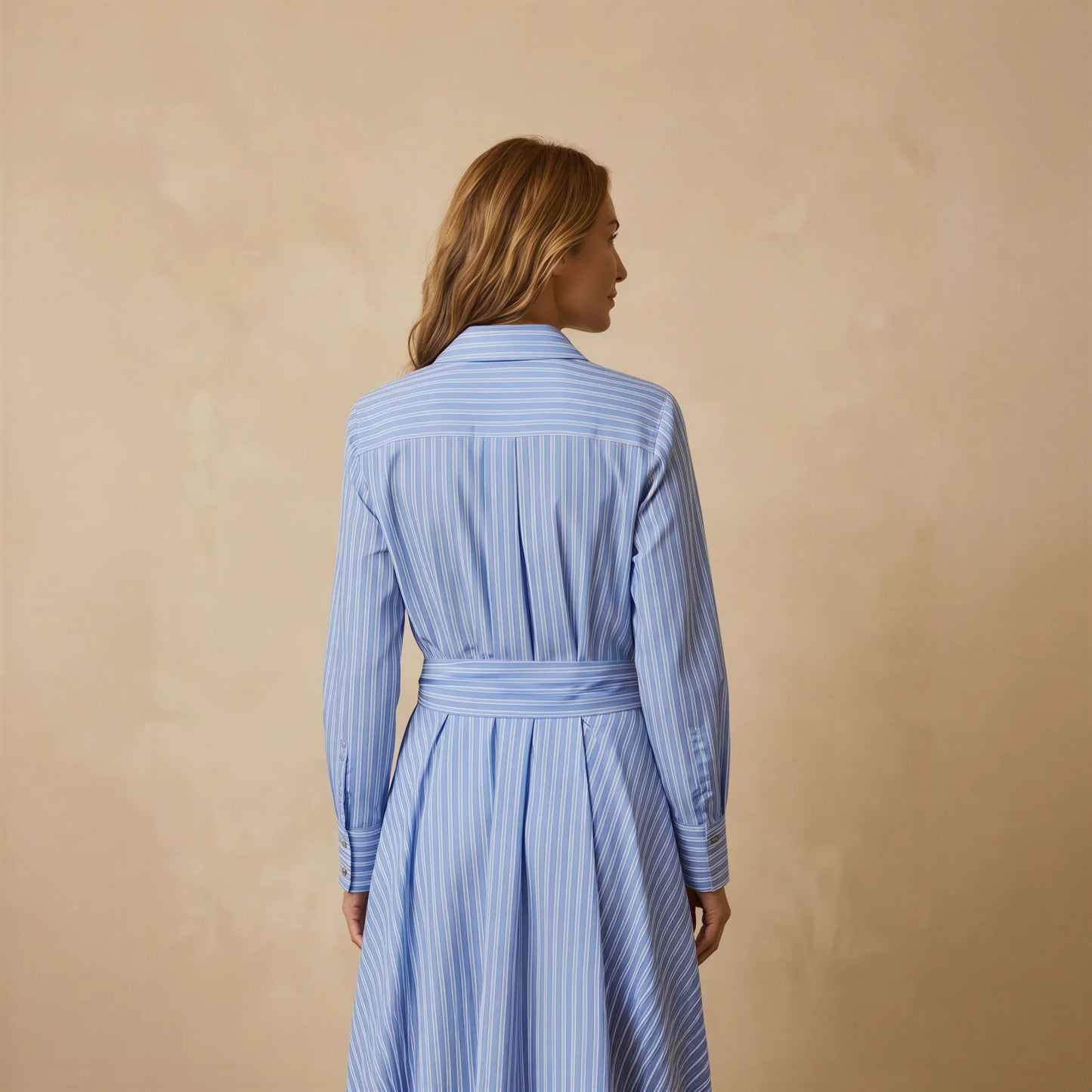 Robe Chemise Longue à Rayures Graphiques Fulvia
