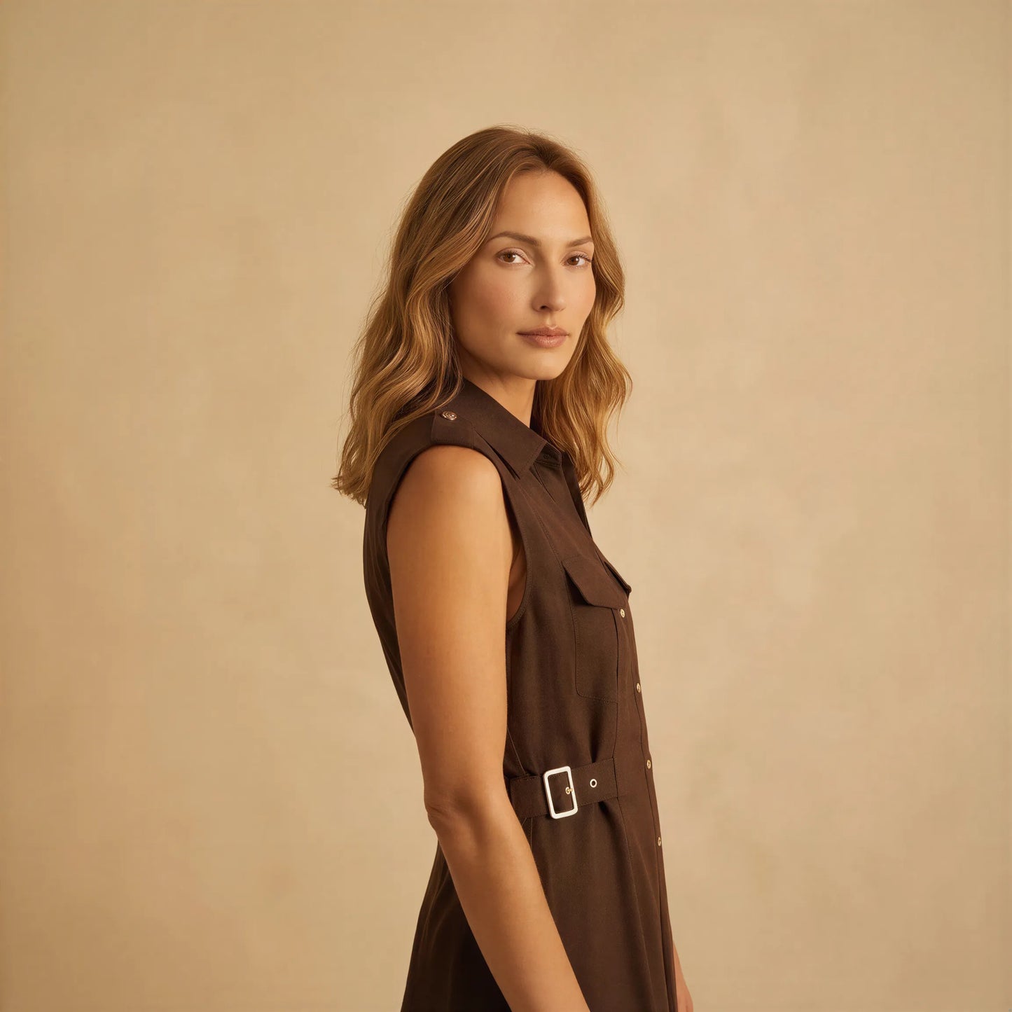 Robe Chemise Midi Coupe Singulière Ninfa