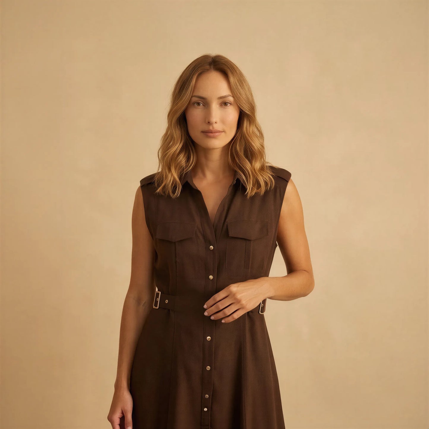 Robe Chemise Midi Coupe Singulière Ninfa