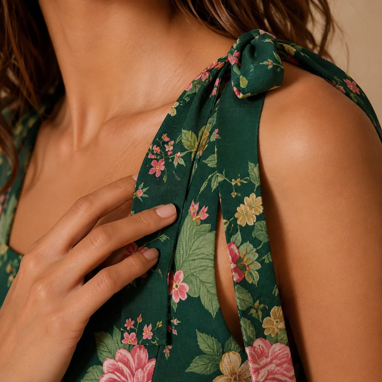 Robe Courte Fendue à Imprimé Floral Norma