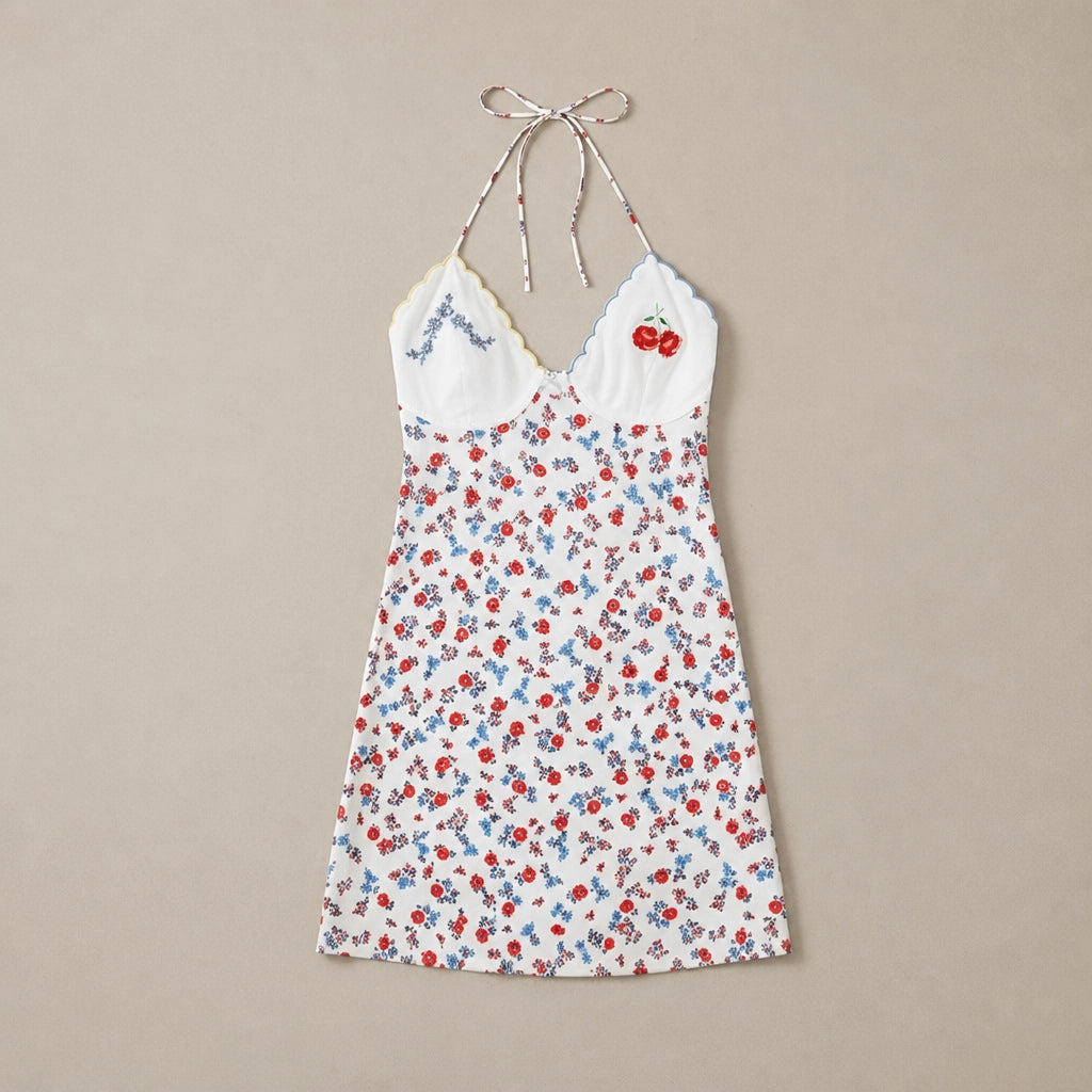 Robe Courte Fleurie Isotta