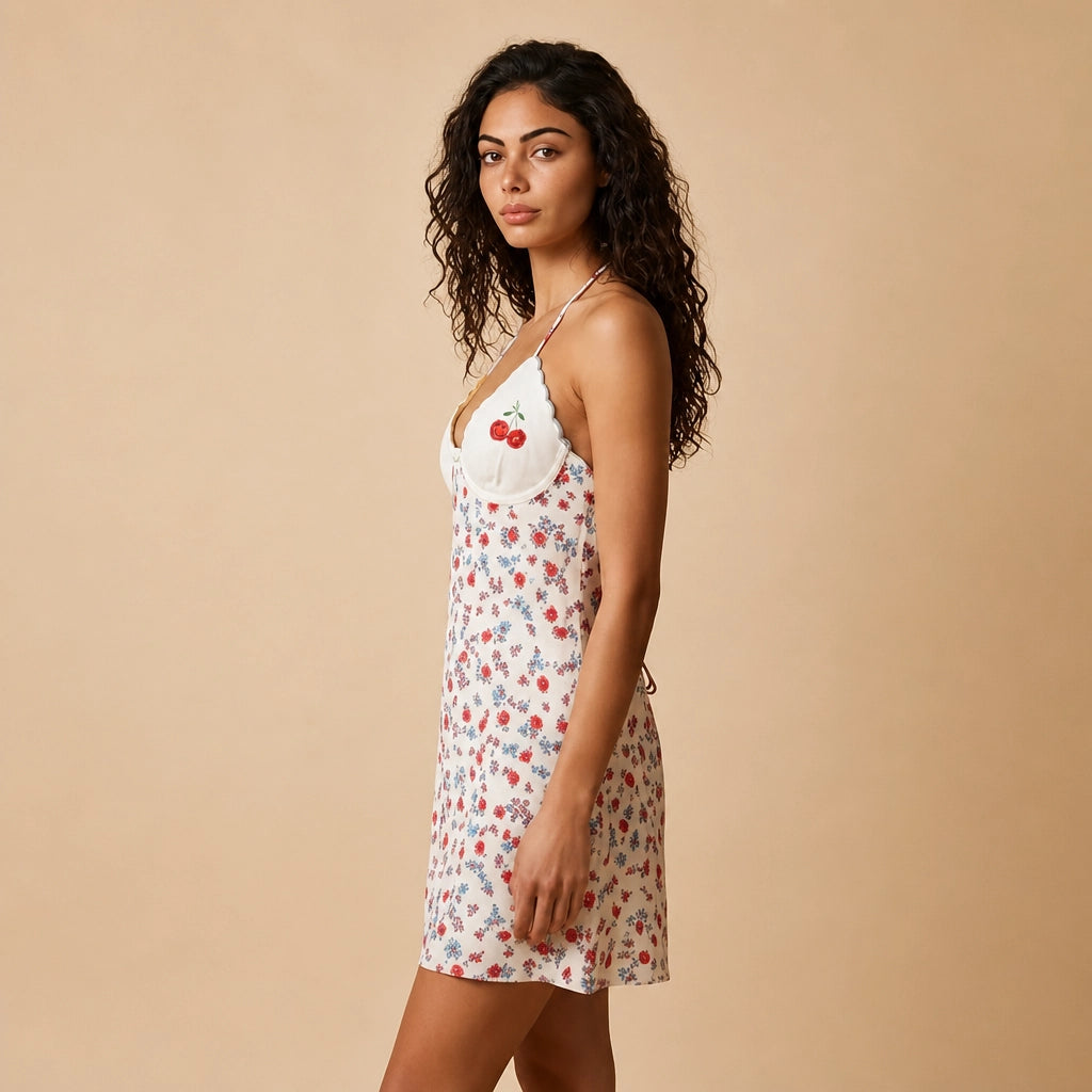 Robe Courte Fleurie Isotta