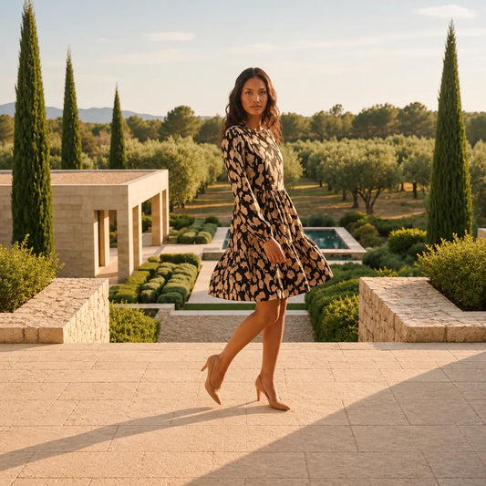 Robe Courte Fluide à Manches Longues Olga
