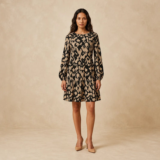 Robe Courte Fluide à Manches Longues Olga