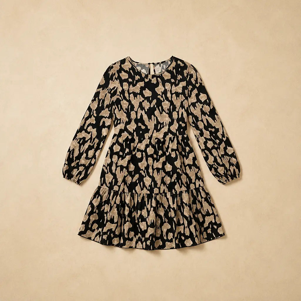 Robe Courte Fluide à Manches Longues Olga
