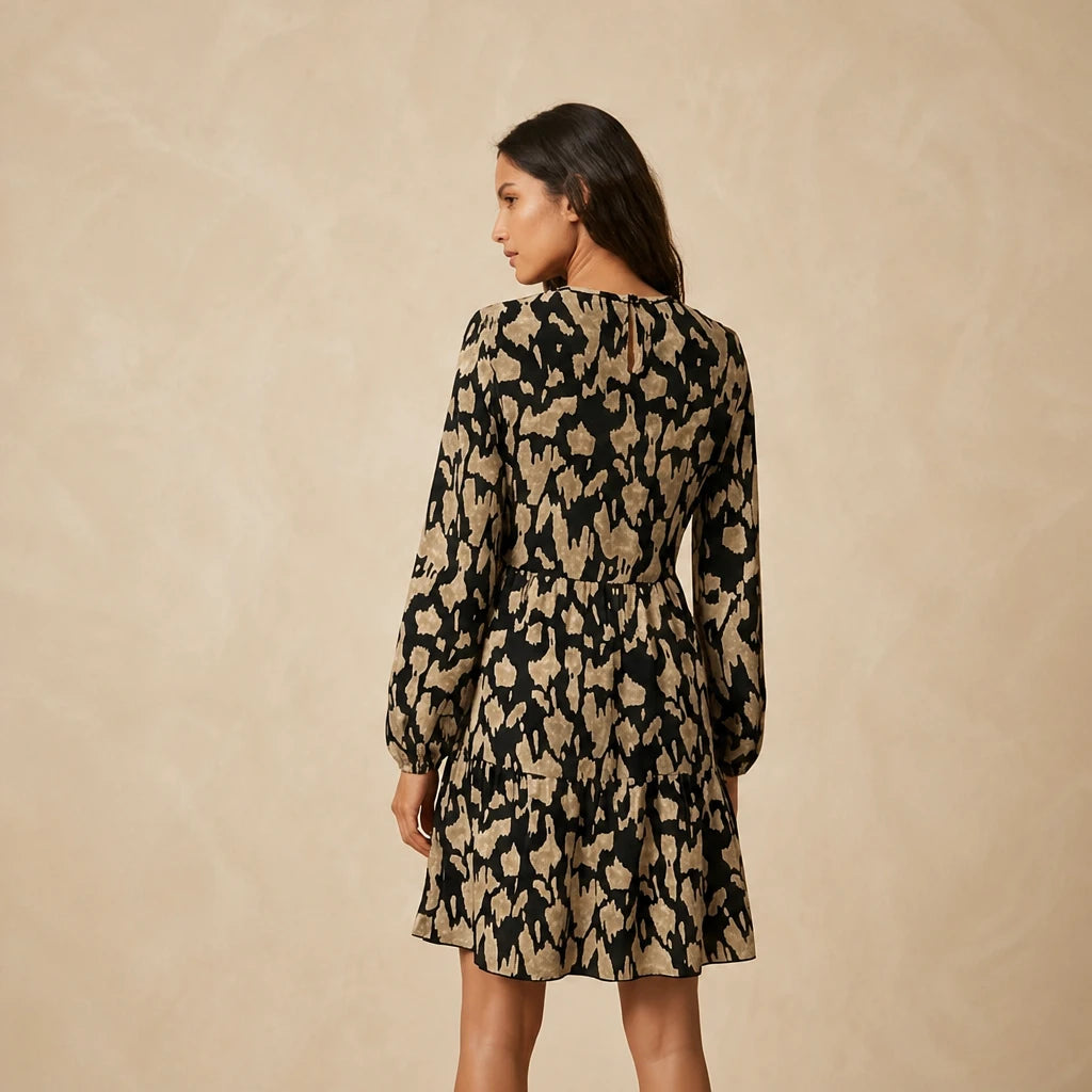 Robe Courte Fluide à Manches Longues Olga