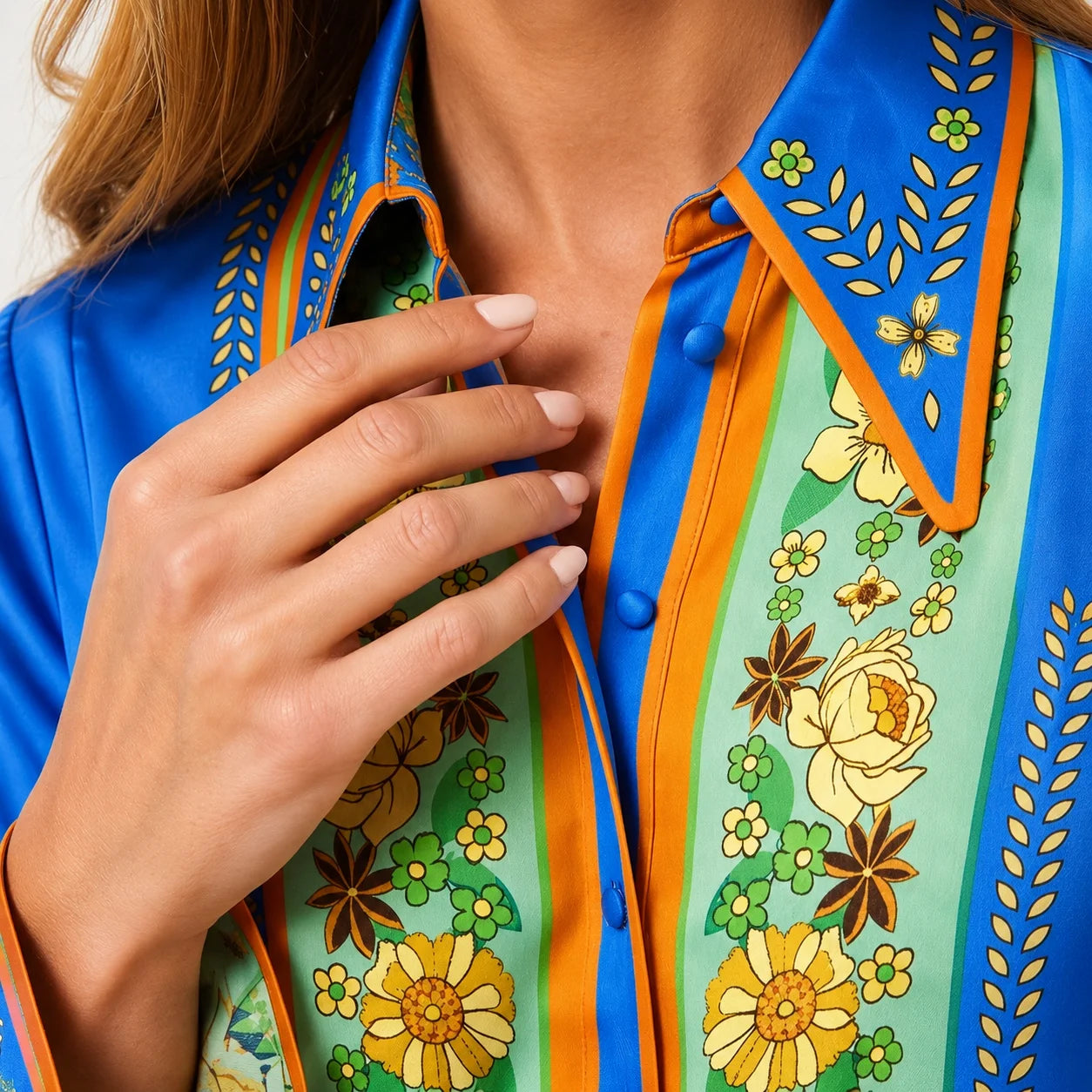 Robe Courte Imprimée à Manches Évasées Causi