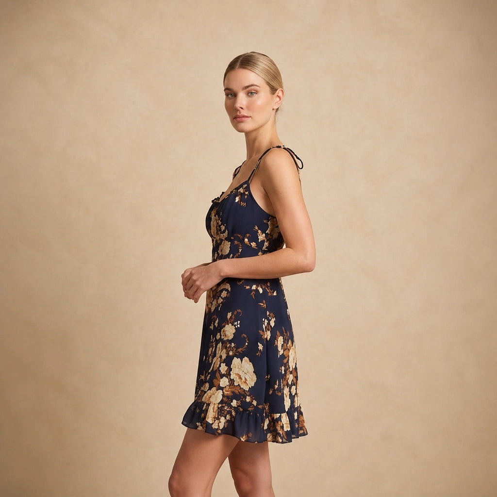 Robe Courte à Imprimé Floral Bruschi
