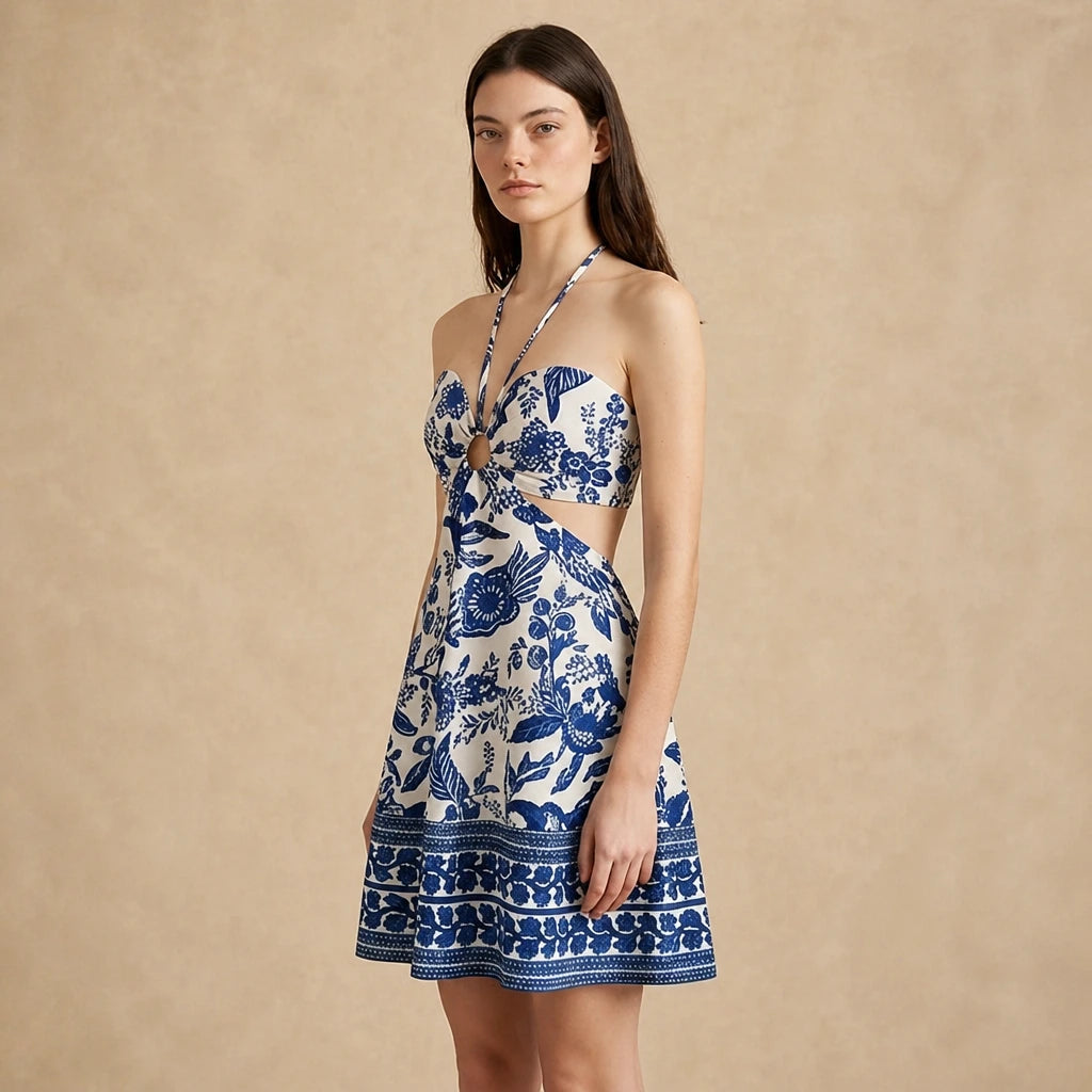 Robe Dos Nu à Imprimé Fleurs Maddalena