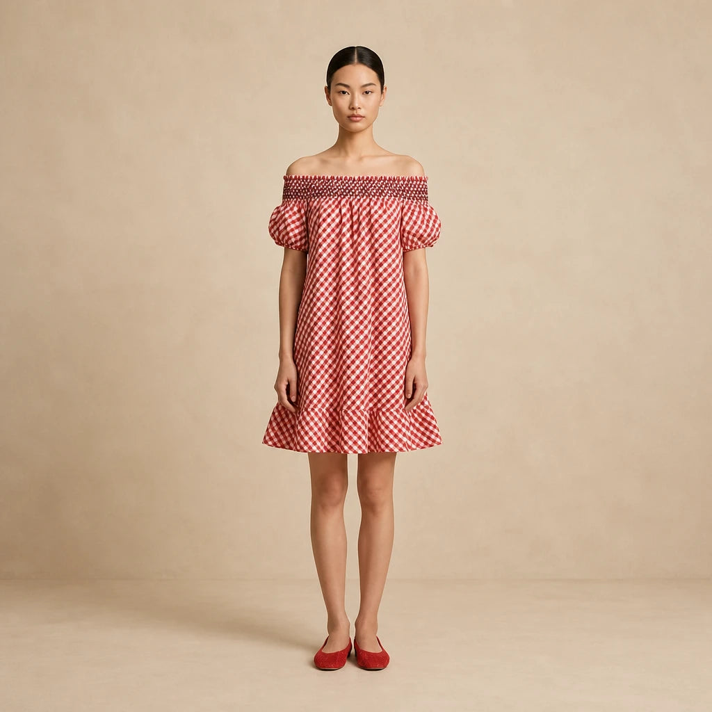 Robe Écossaise à Volants Gloria