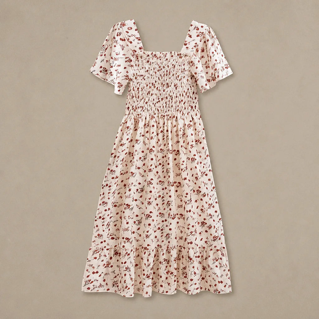 Robe Évasée à Imprimé Champêtre Morone