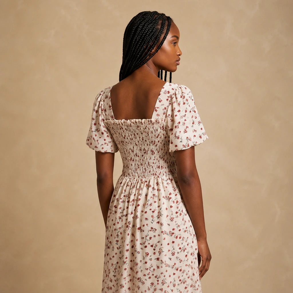 Robe Évasée à Imprimé Champêtre Morone