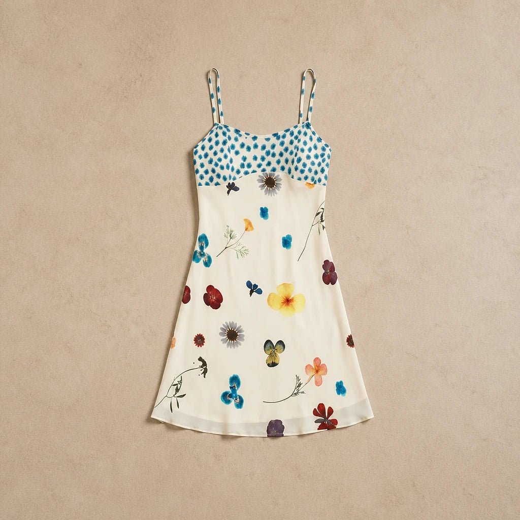 Robe Fleurie à Fines Bretelles Muro