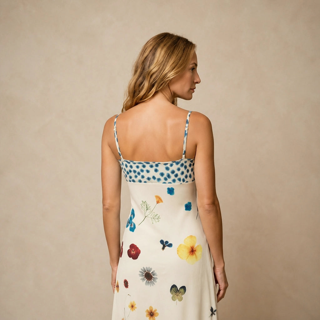 Robe Fleurie à Fines Bretelles Muro