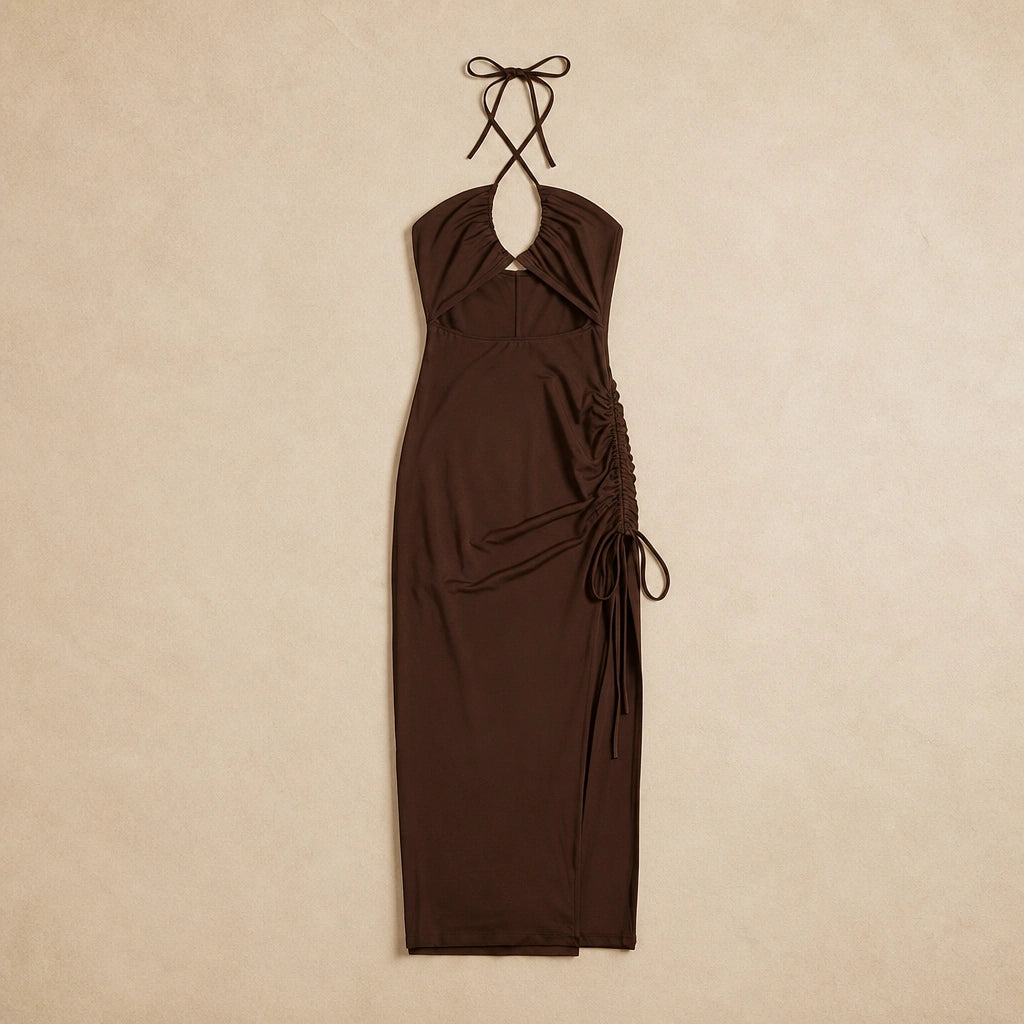 Robe Longue Fourreau Sans Manches Chiara