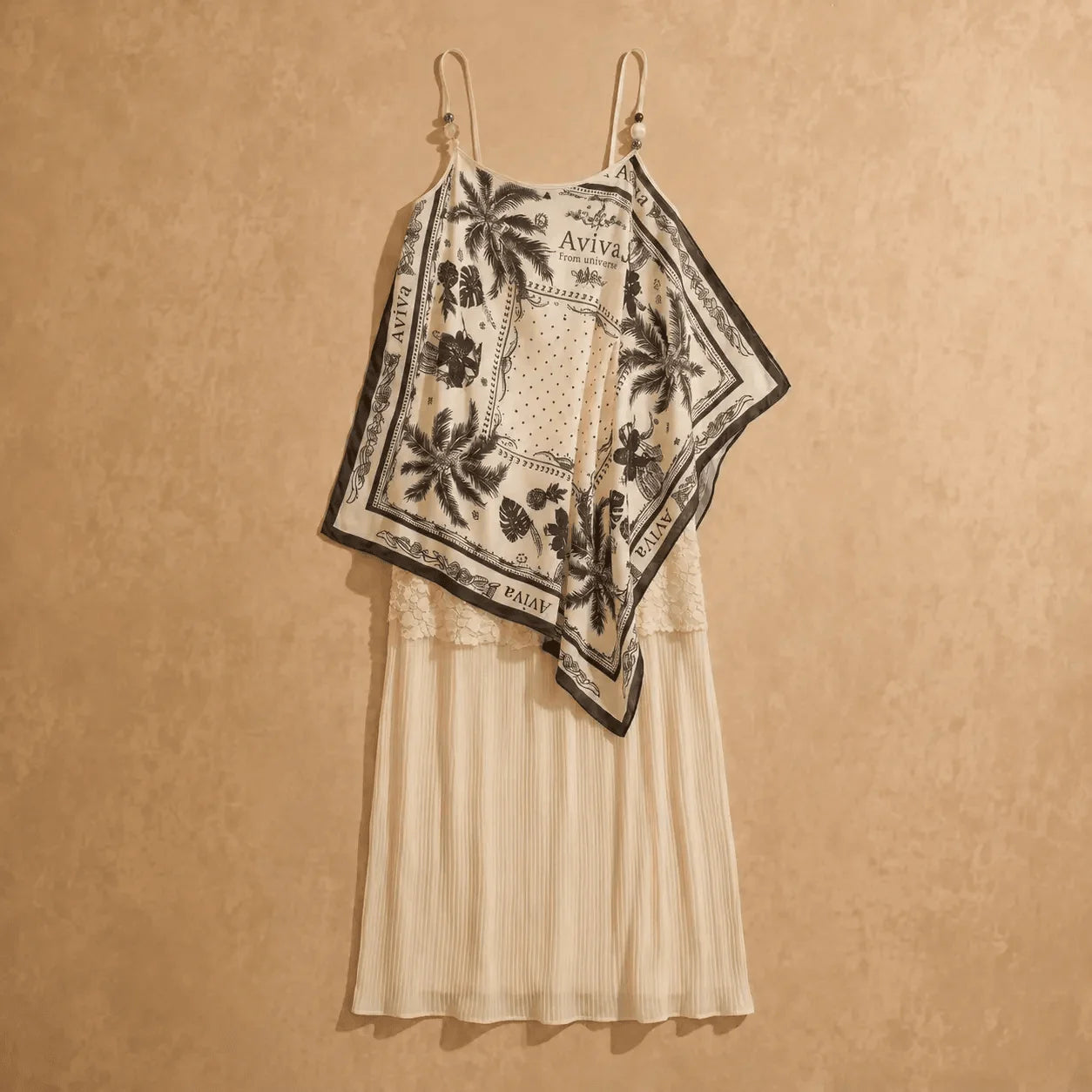 Robe Longue Ajustée à Imprimé Graphiques Acampora