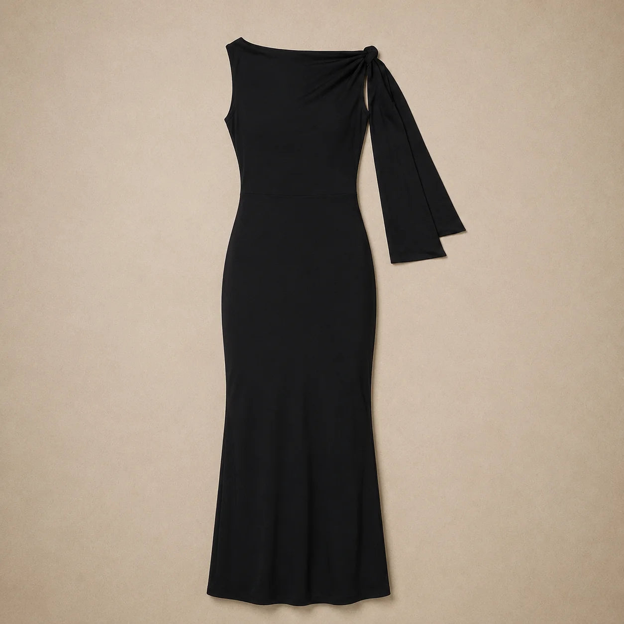 Robe Longue Asymétrique Drapé Isabella