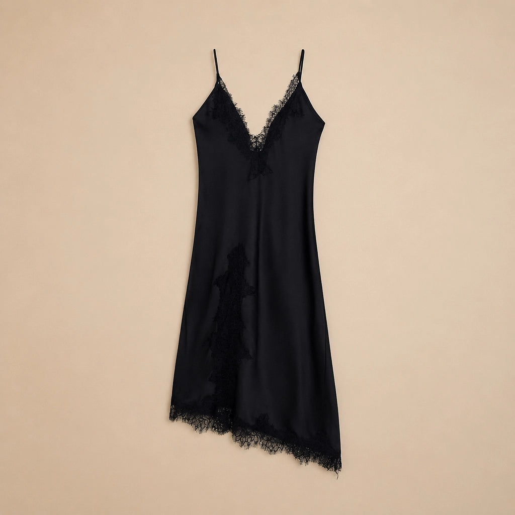 Robe Longue Asymétrique à Décolleté en V Clarissa