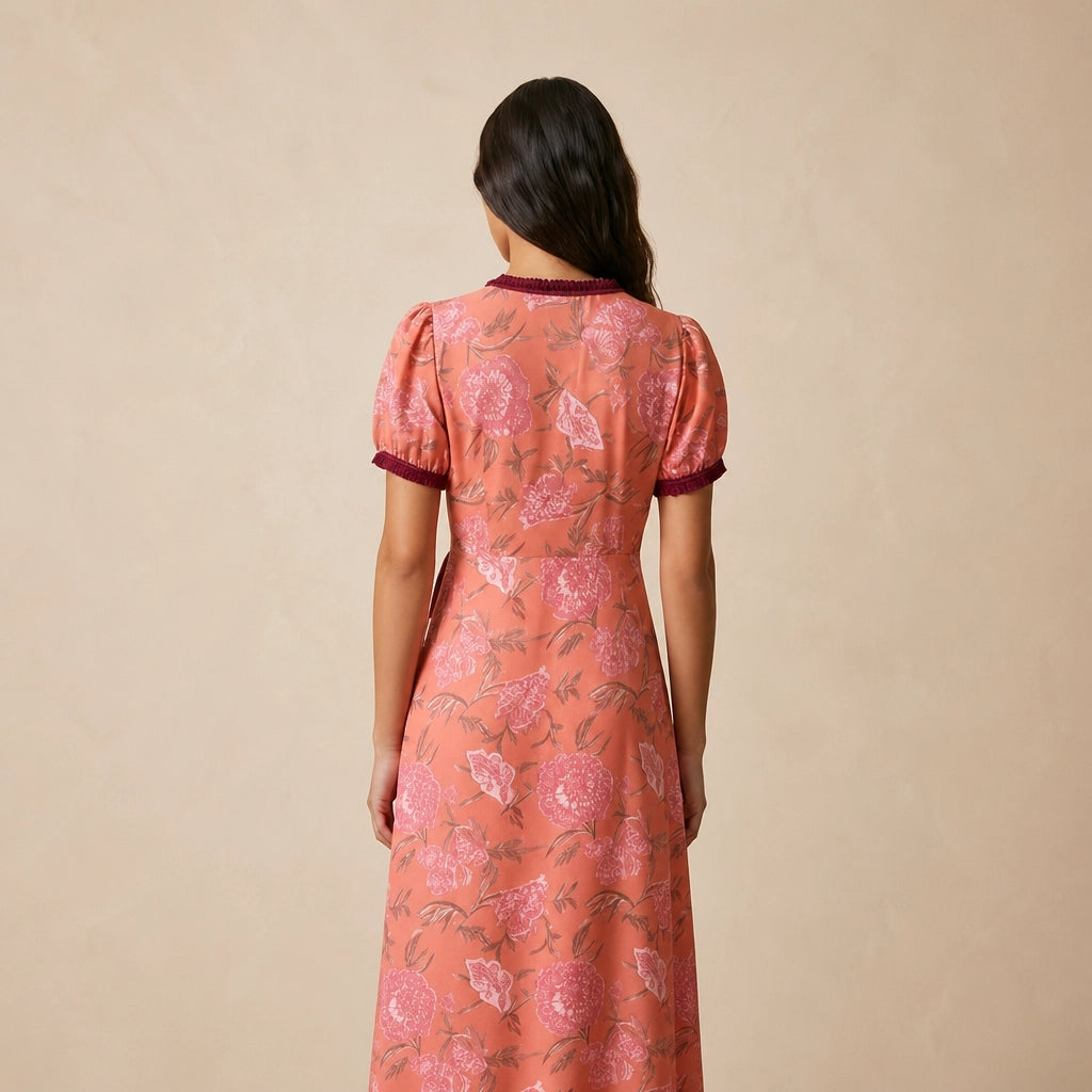 Robe Longue Bohème en Voile Imprimé Luana