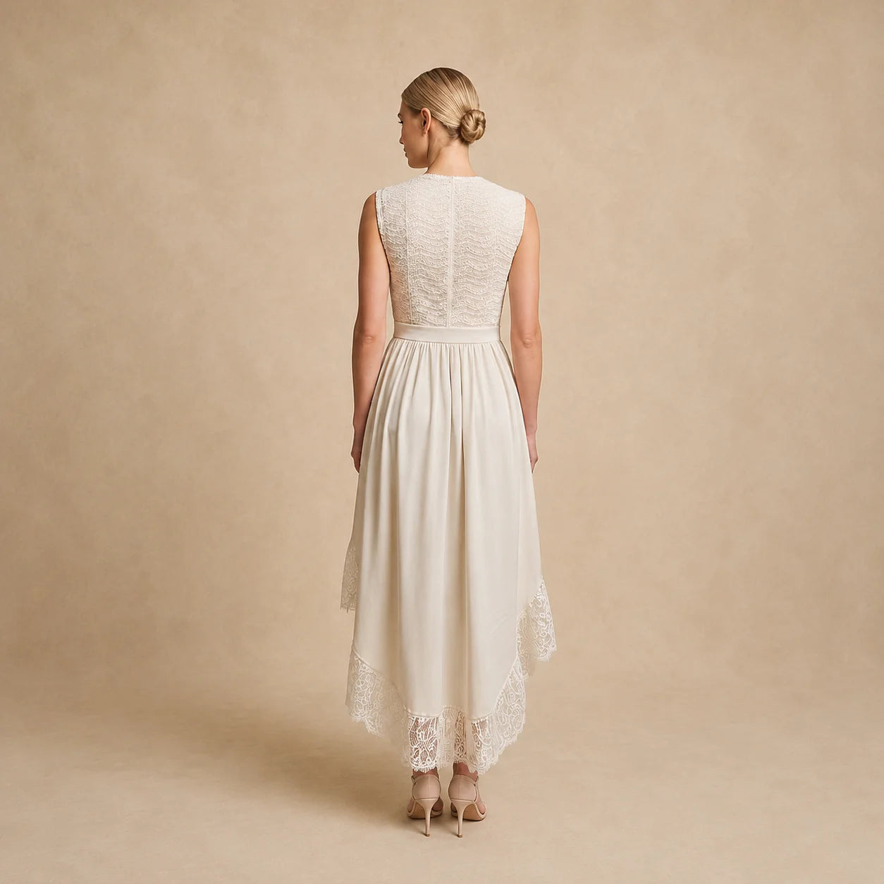 Robe Longue Dentelle Bohème invitée mariage Flora