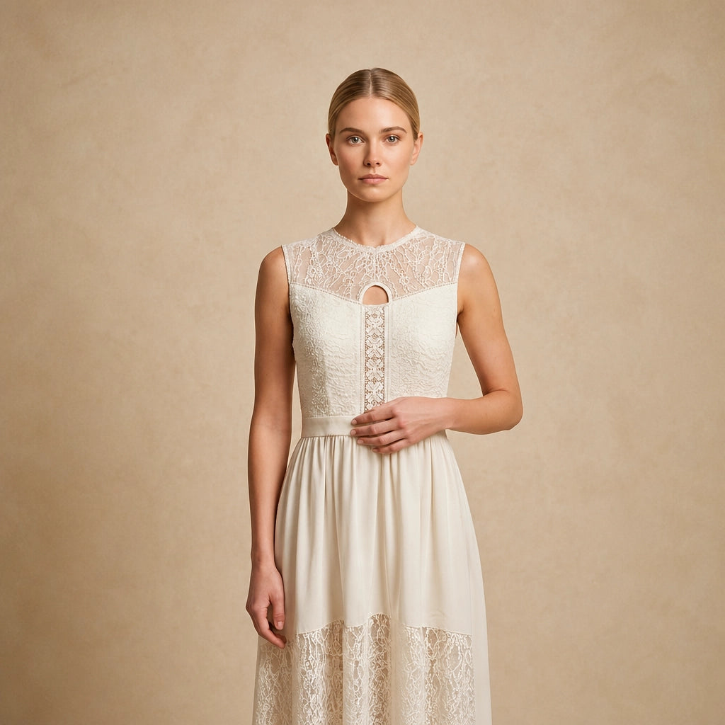 Robe Longue Dentelle Bohème invitée mariage Flora
