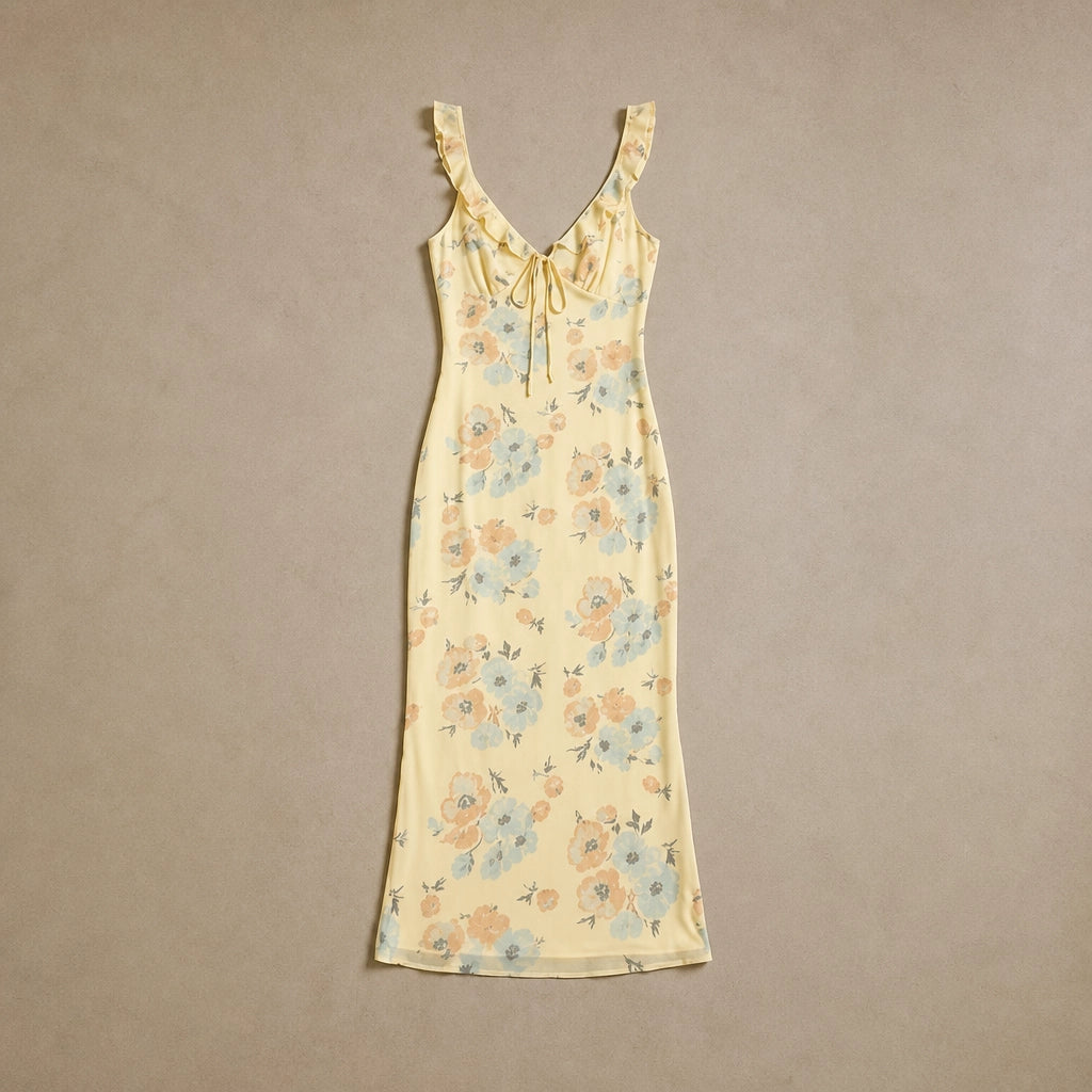 Robe Longue Dos Nu à Imprimé Floral Letizia