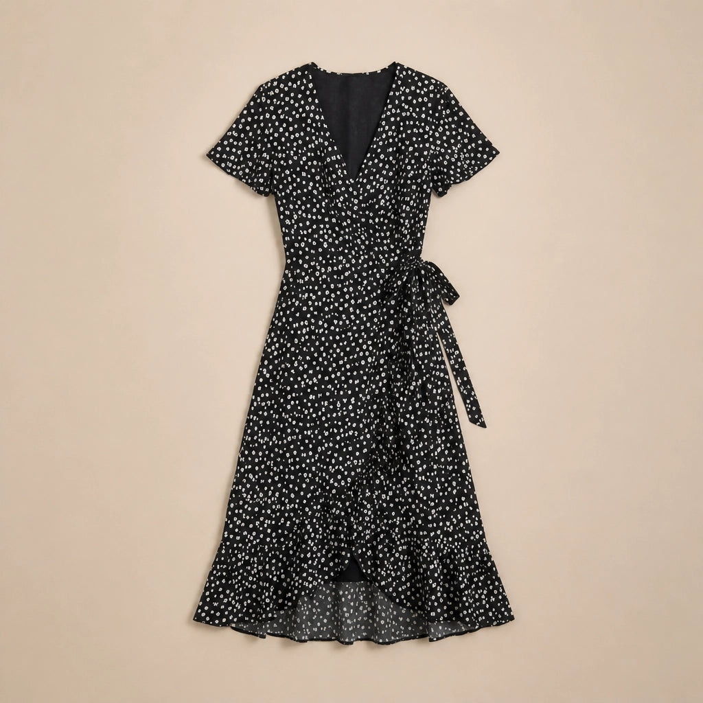 Robe Longue Fendue à Décolleté Plongeant Simona