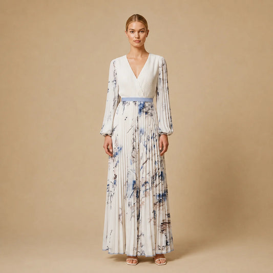 Robe Longue à Imprimé Floral Ginevra