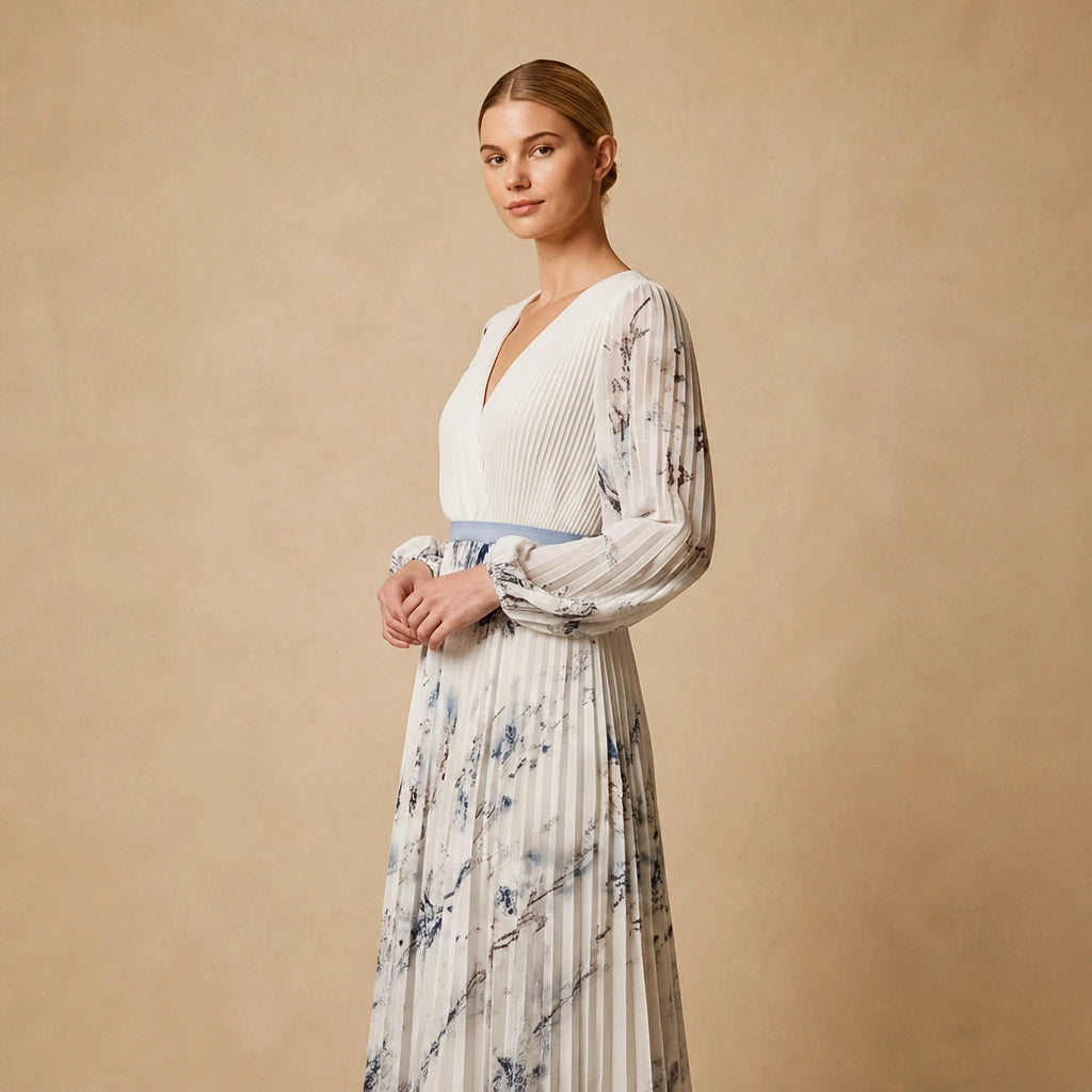 Robe Longue à Imprimé Floral Ginevra