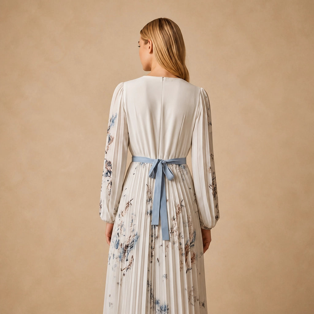 Robe Longue à Imprimé Floral Ginevra