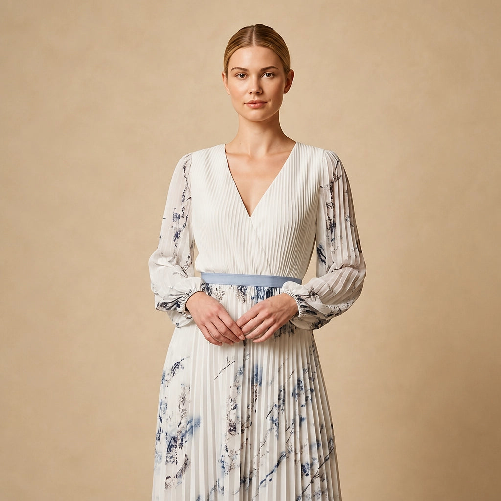 Robe Longue à Imprimé Floral Ginevra
